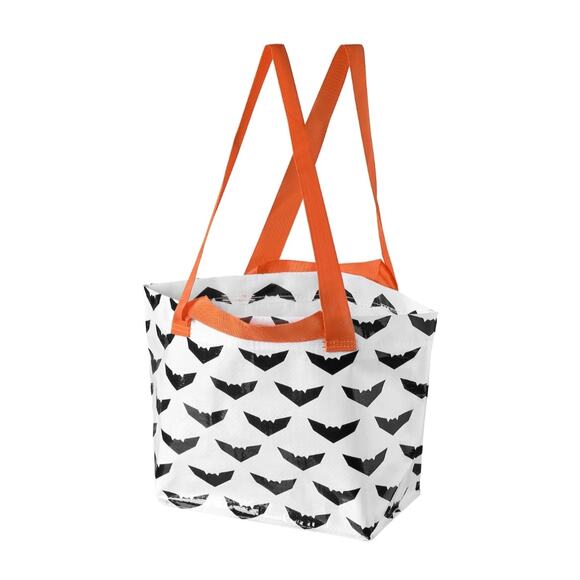IKEA - KUSTFYR Set of Two Fall Autumn Halloween Orange Bat Shopping Tote Bags - Picture 5 of 10